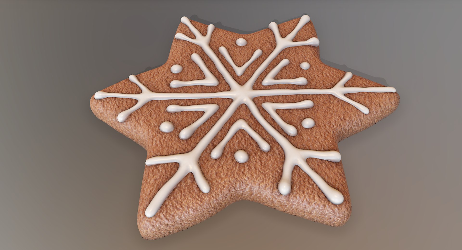 3D gingerbread snowflake - TurboSquid 1352882