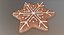 3D gingerbread snowflake