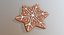 3D gingerbread snowflake