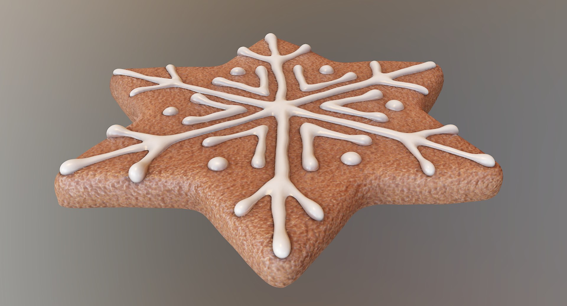 3D gingerbread snowflake - TurboSquid 1352882