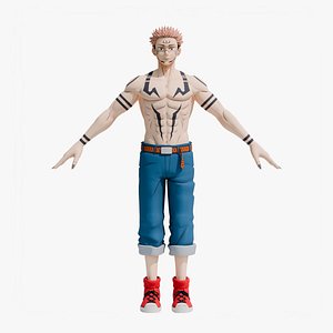 3D Ryomen Sukuna Shirtless - Jujutsu Kaisen model