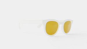 3D Clear Frame Sunglasses model