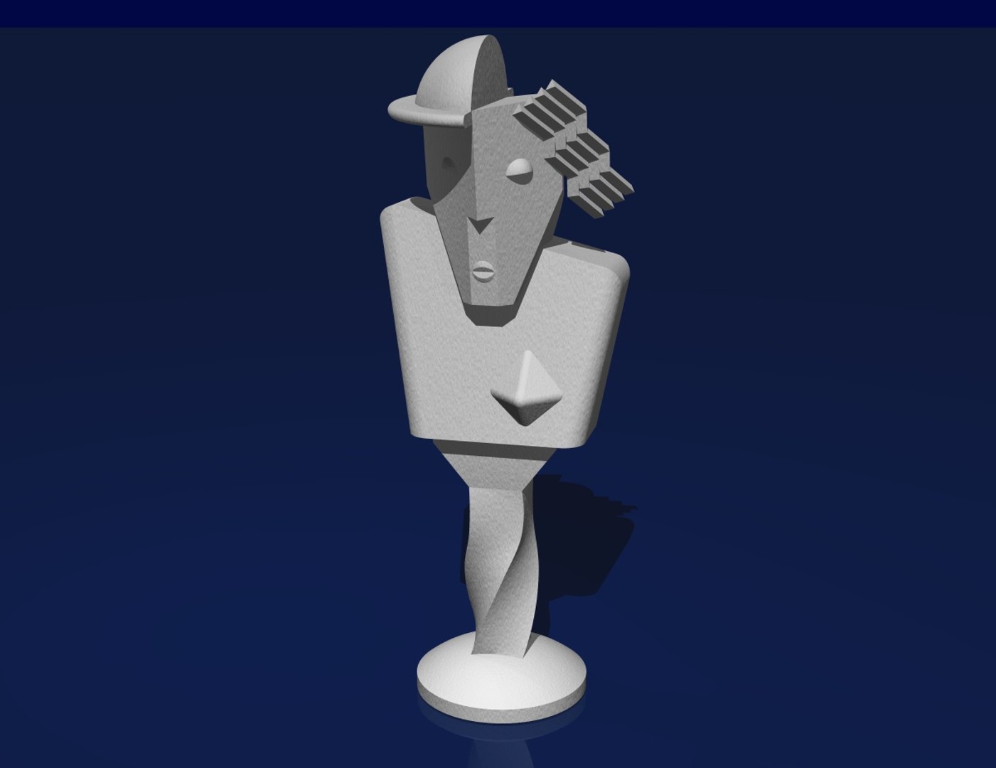 Free Statue Cubist 3d Model