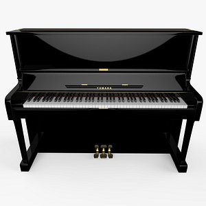 3d upright piano