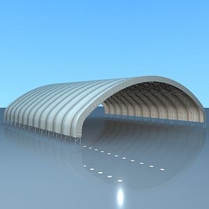 3dsmax building hangar drone