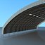 3dsmax building hangar drone