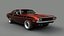 3D dodge challenger rt 1969 model