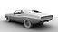 3D dodge challenger rt 1969 model