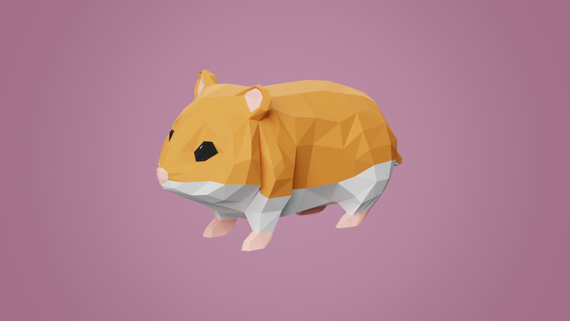 3D Lowpoly Stylized Hamster - TurboSquid 2191765