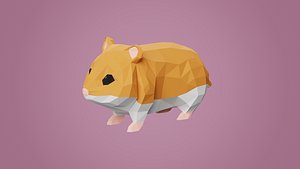 Lowpoly stylized Hamster