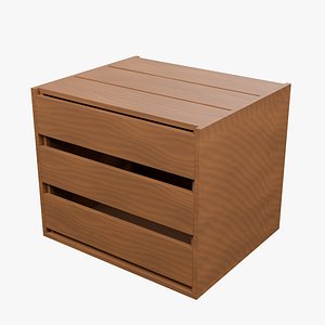 Slatted Wooden Shipping Crate - 960 x 800 x 800 mm 3D model