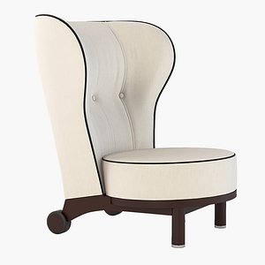 3D Rea Swivel Wing Chair With Quilt Giorgetti Chair
