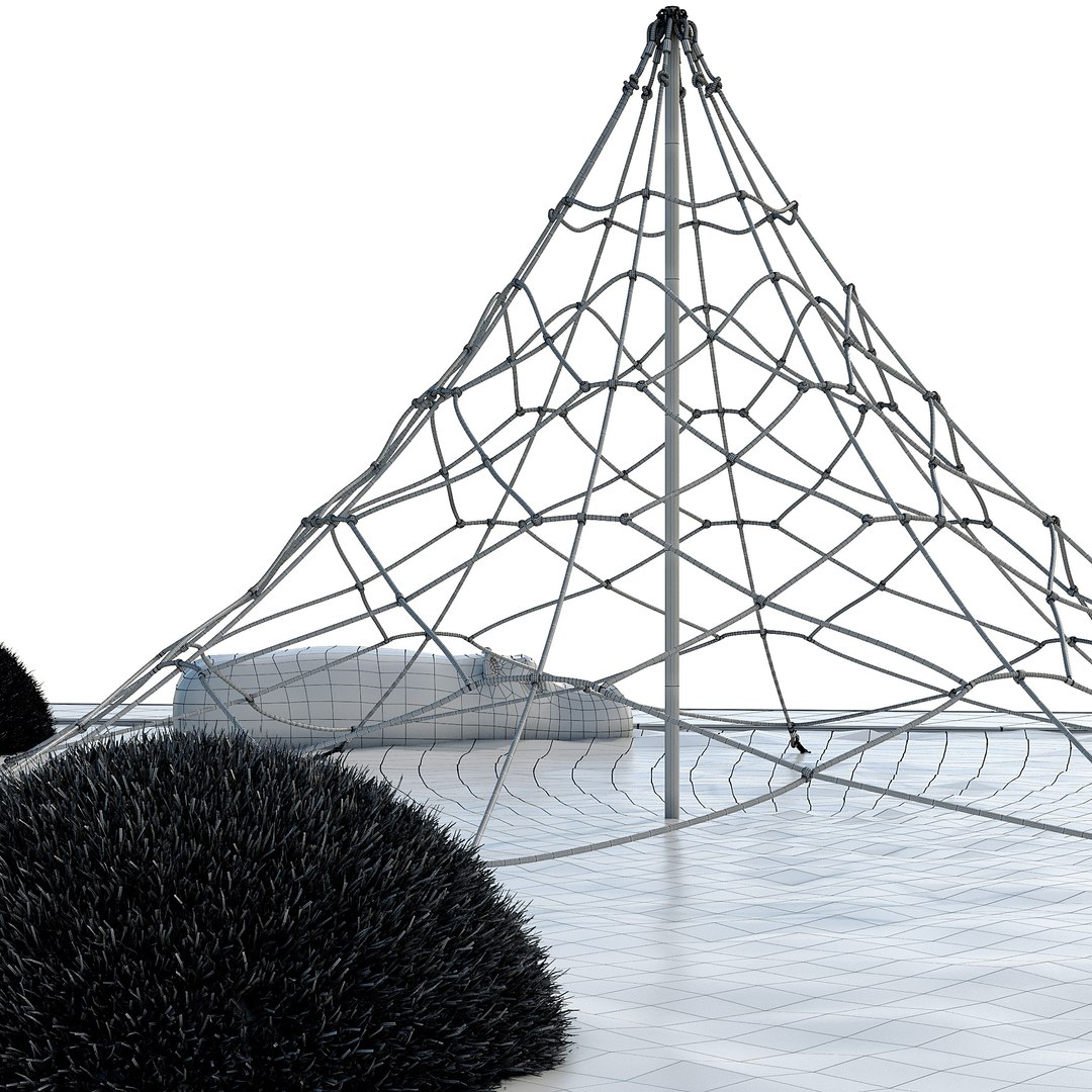 Children Playground With Rope Web 3D Model - TurboSquid 1722222