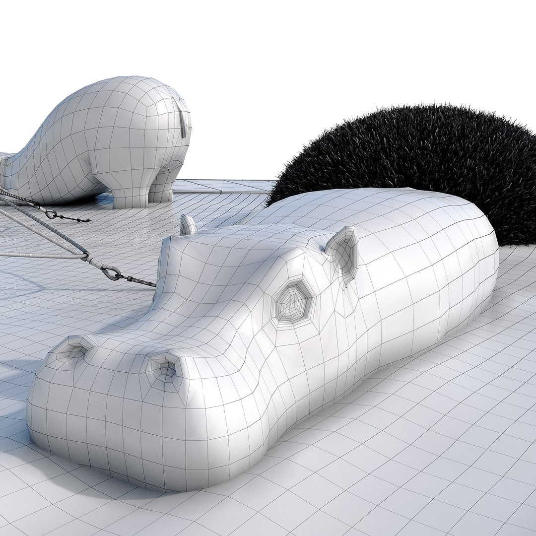 Children Playground With Rope Web 3D Model - TurboSquid 1722222
