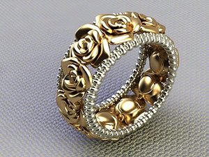 3d ring jewelry gem model