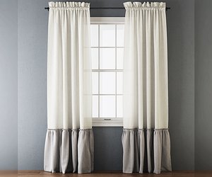 cotton curtains 3D model