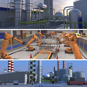 Factories Collection 2 3D model