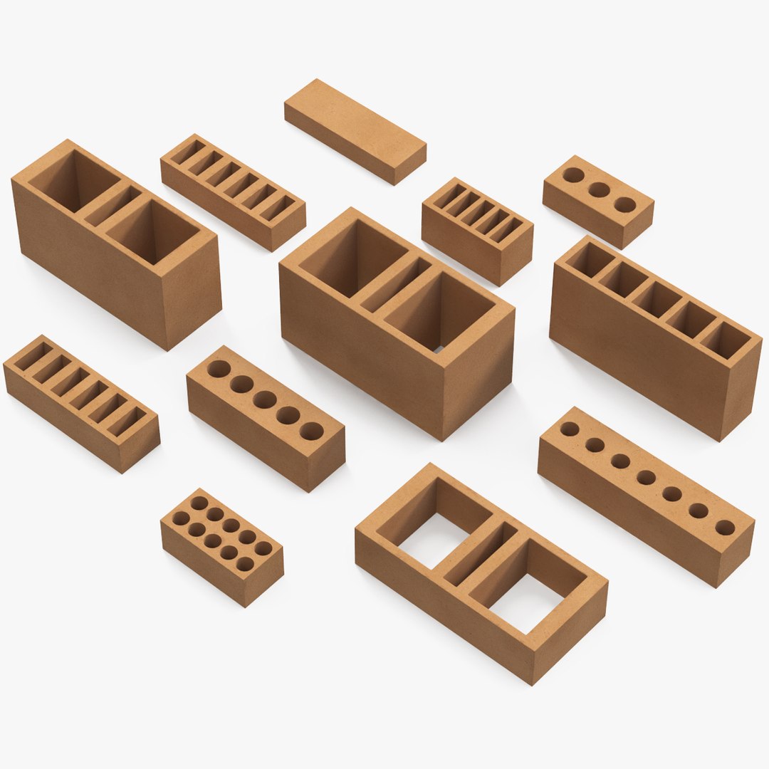Firebricks Set Yellow 3D model preview