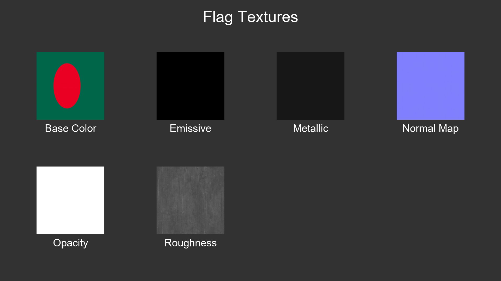 Bangladesh Flag Stand 3D https://p.turbosquid.com/ts-thumb/f3/YEDAXS/ce/flag_textures/png/1771559451/1920x1080/fit_q87/d4390f82ad0d5d5d59b653cd8d311a93f1d3f6a7/flag_textures.jpg