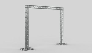box truss goal post 3D model model