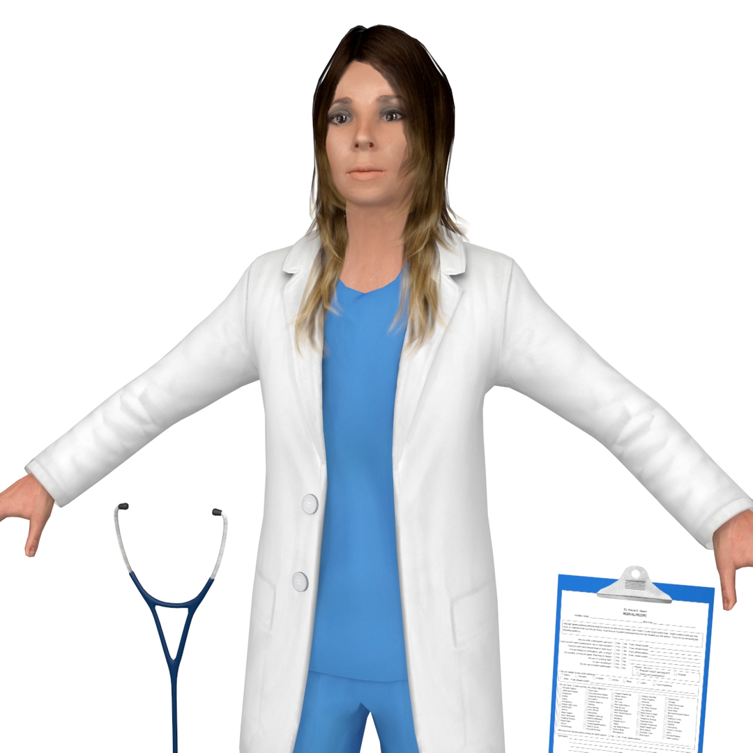 Female doctor model - TurboSquid 1265162