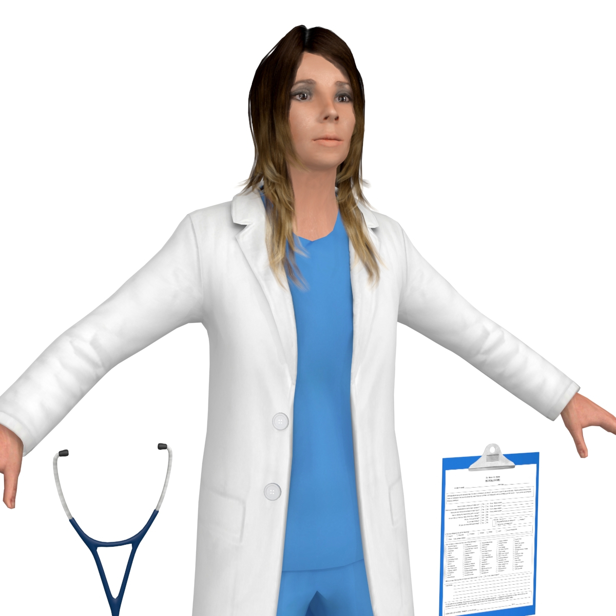 Female doctor model - TurboSquid 1265162