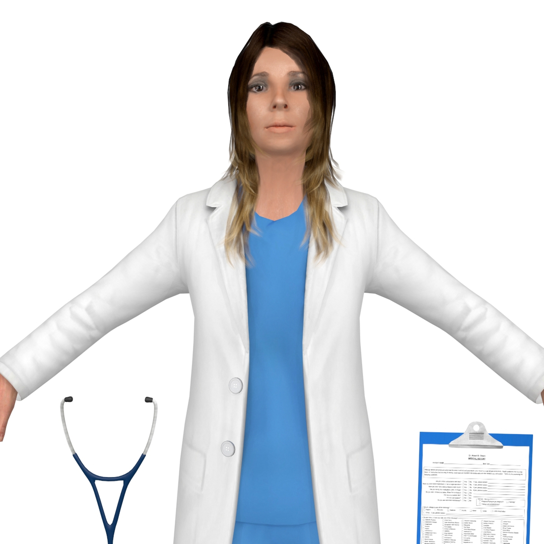 Female doctor model - TurboSquid 1265162