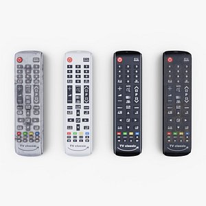 TV Remote Control Pack 3D model