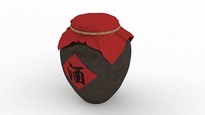 Chinese wine jar 3D model