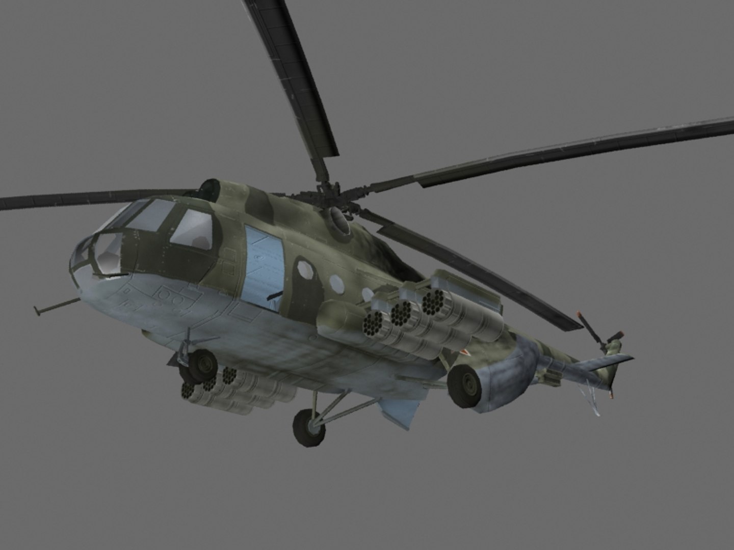 Mi-17 Mil Helicopter 3d Model