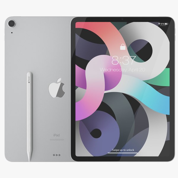 3D air 2020 silver ipad model