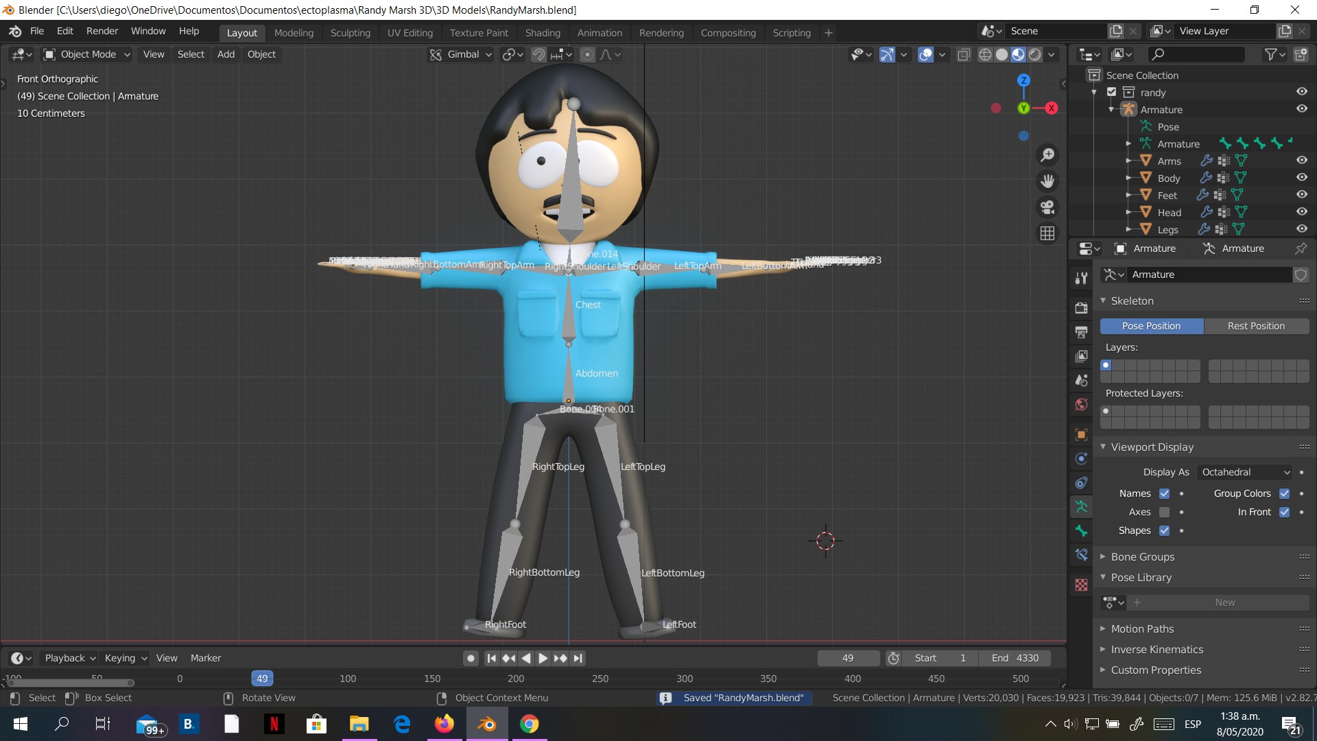 3D Randy Marsh South Park Model - TurboSquid 1557888