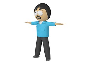 Randy Marsh South Park 3D rigged model Blender 3D model