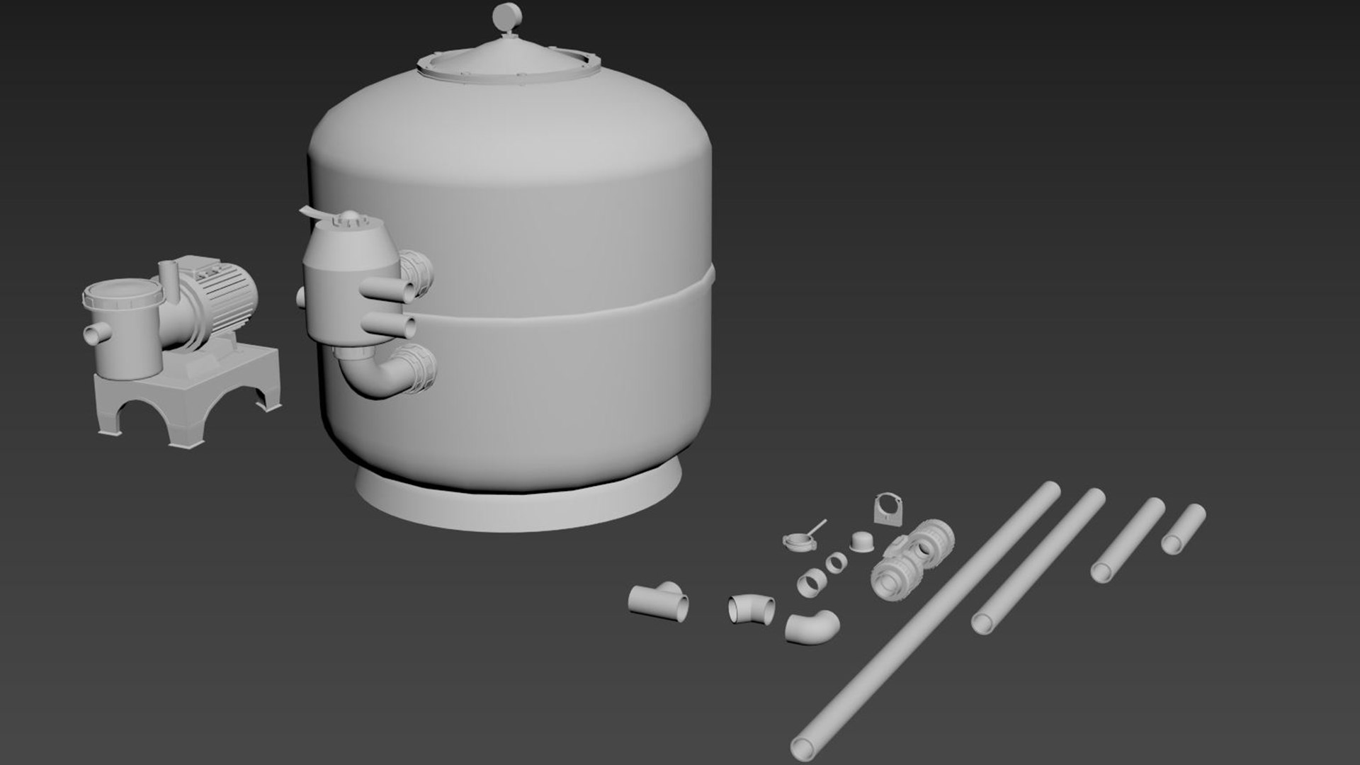 Moduler Pool Filters Pack Example Scene 3D Model - TurboSquid 2283160