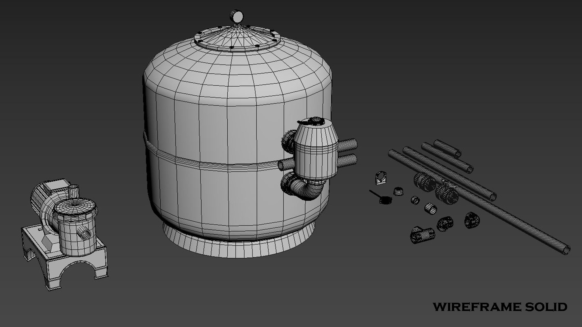 Moduler Pool Filters Pack Example Scene 3D Model - TurboSquid 2283160