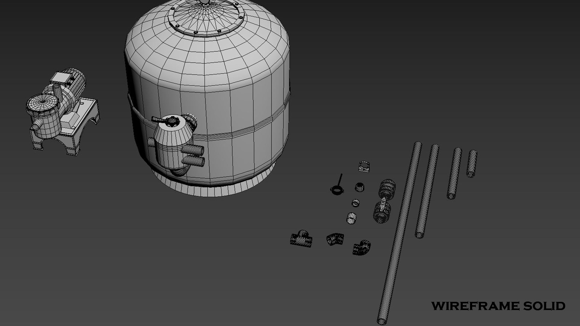 Moduler Pool Filters Pack Example Scene 3D Model - TurboSquid 2283160