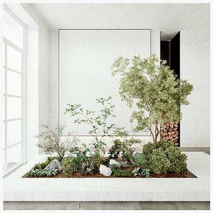 Complex of garden plants 03 3D model