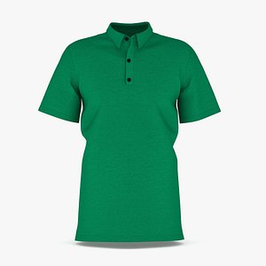 Polo Shirt 01 Green 3D