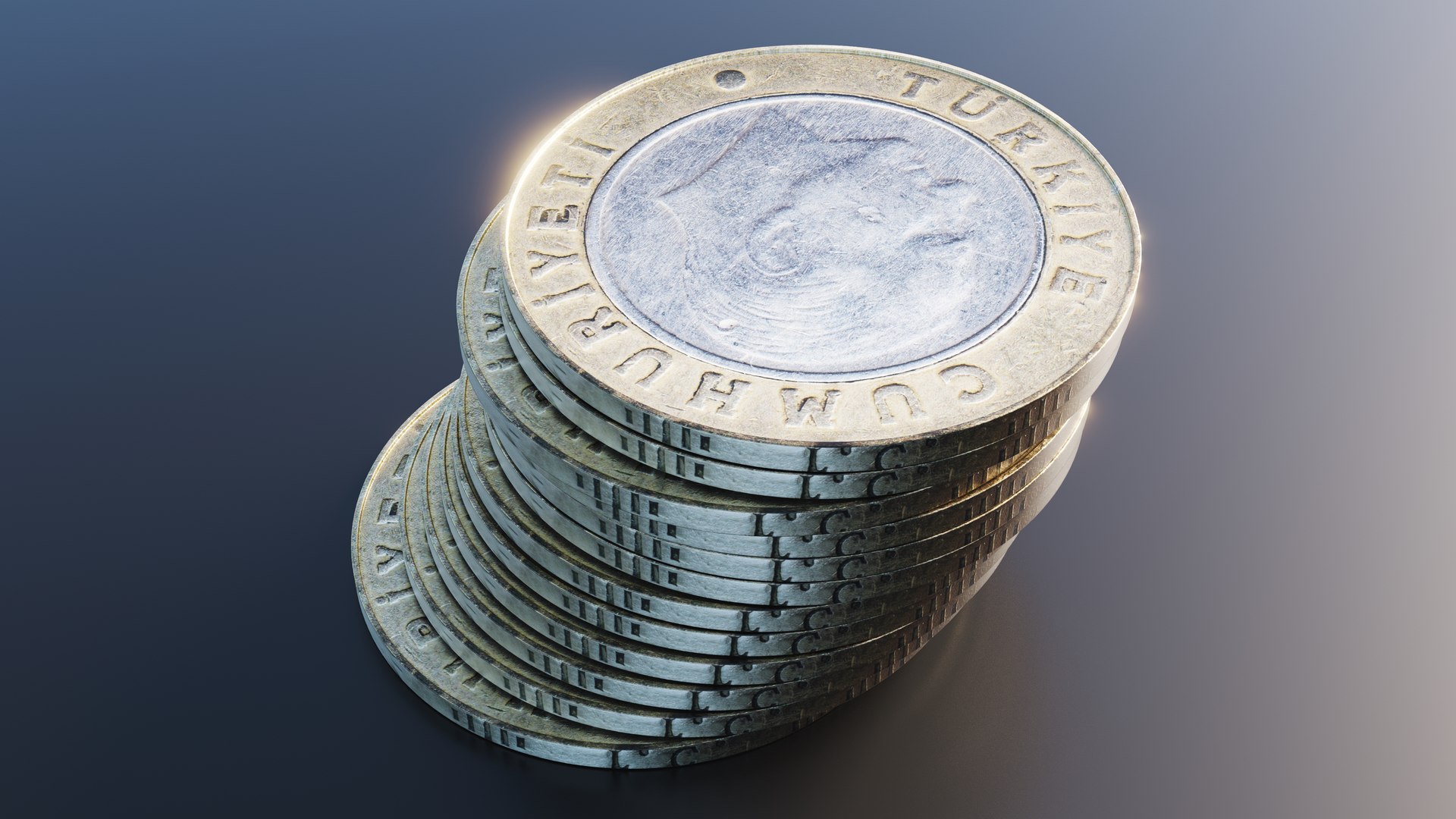 3D Turkish Lira Coin Model - TurboSquid 2293711