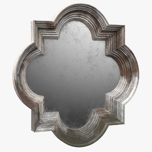 farmhouse wall mirror old 3D