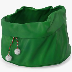 Santa Claus Open Green Bag