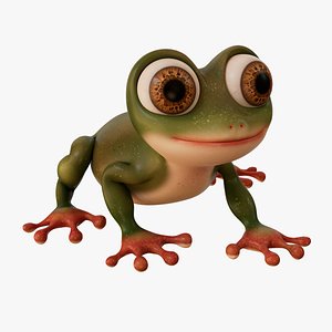 Frog Fully Rigged Low-poly 3D model 3D model