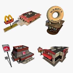 3d pack fastfood restaurants