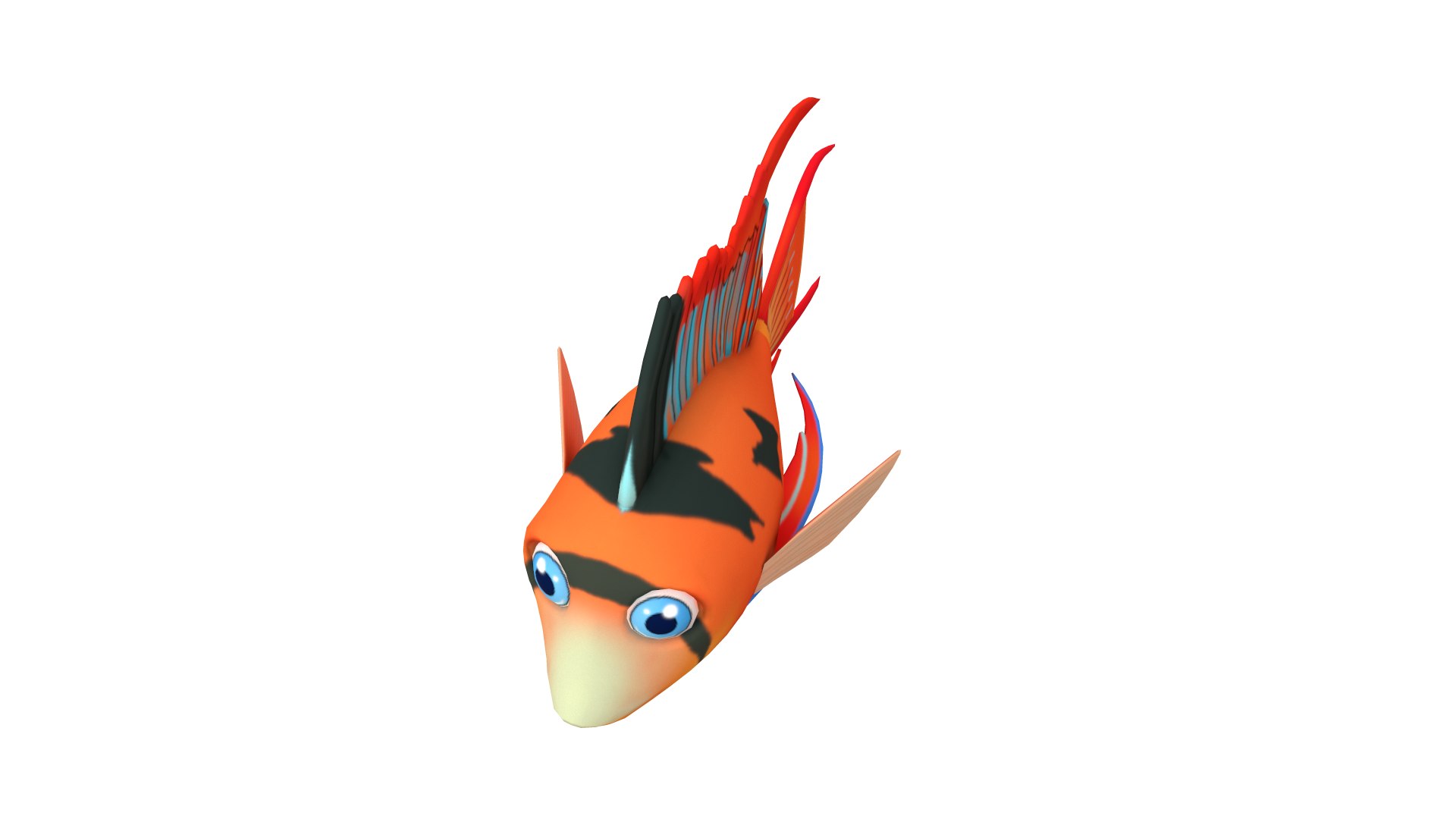 3D Bolivian Butterfly Fish Toon - TurboSquid 1586038