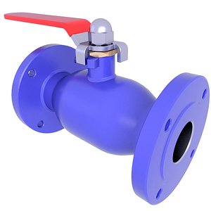Flanged Ball Valve 62 3D