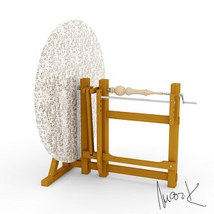 3d wood-turning lathe model