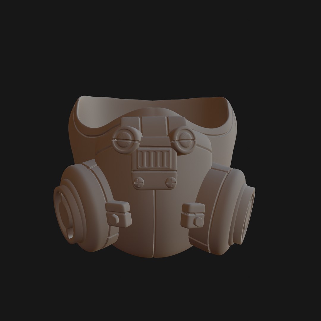 3D Model Gas Mask Helmet Sculpt - TurboSquid 1594343