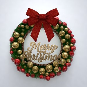 christmas wreath 3D model