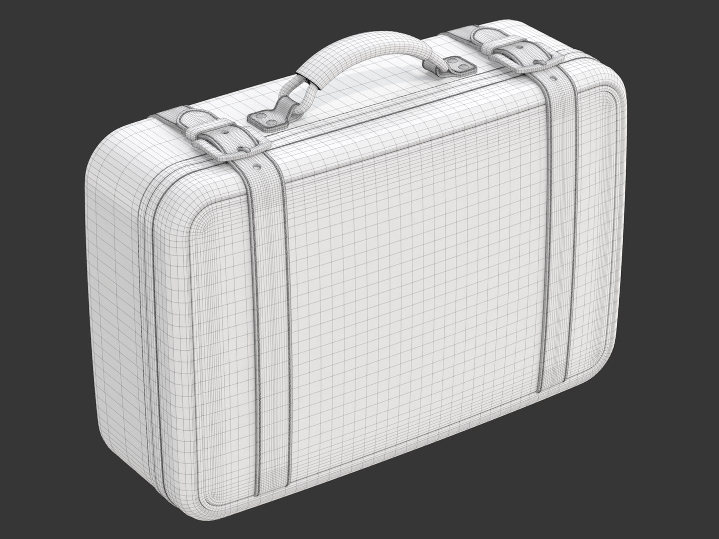3D model Leather Retro Suitcase - TurboSquid 2012289