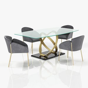 3D Global Furniture USA Dining set 2 model